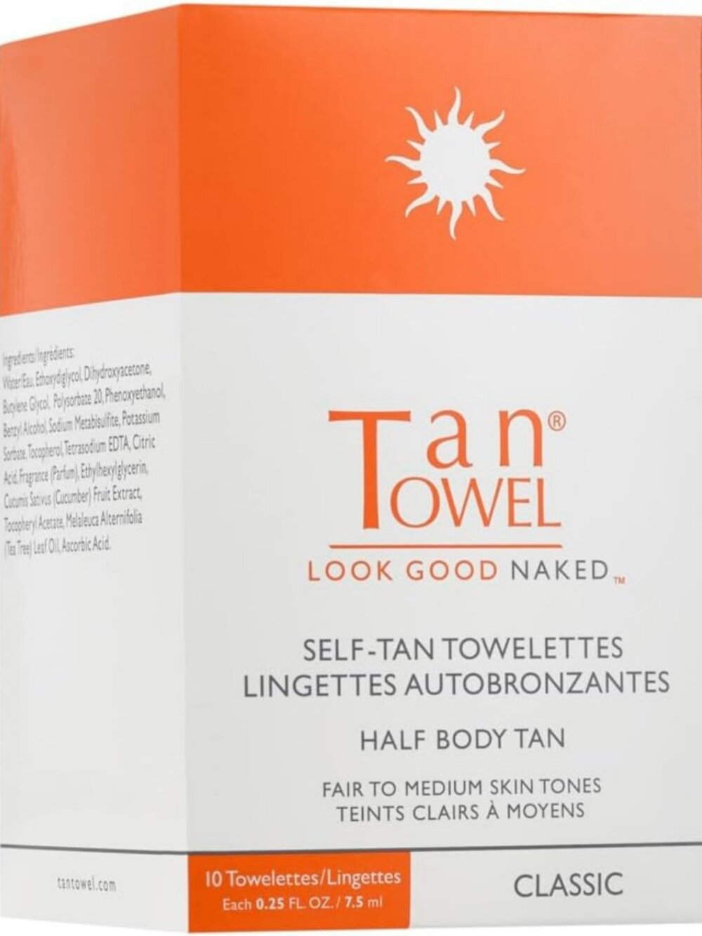 Self-Tanning Towelettes - Classic Tan, 10 Count, Easy Application, Streak-Free
